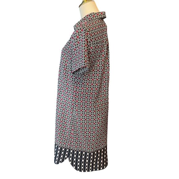 J. Crew Geometric Button Classic Knee Length Shirt Dress. Size 4 - Picture 2 of 8